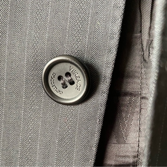 VERSACE Collection 38R Wool Blend Button Classic Blazer - Picture 4 of 8